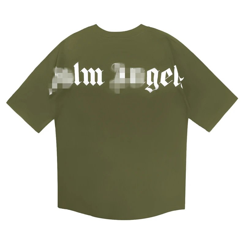 Streetwear Loose Letter Print T-Shirt Sage Green - Related Product - Cnfans