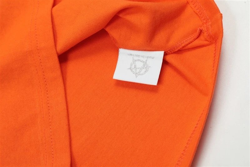 Gothic Graphic Cotton Tee Tangerine - Gallery Image 14 - Detailed View