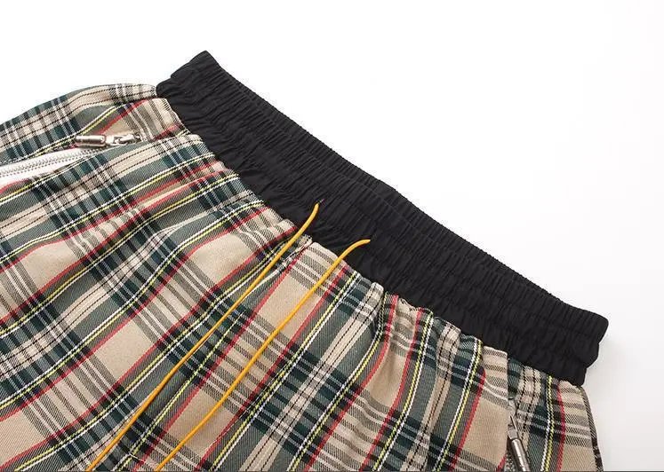 Rhude Plaid Mesh Shorts Multicolor - Gallery Image 9 - Detailed View