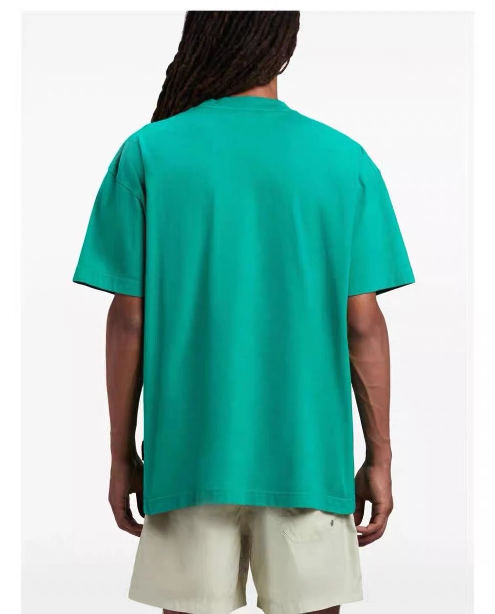 Unisex Streetwear Cotton Palm Tree Print T-Shirt Ivory - Gallery Image 6 - Detailed View