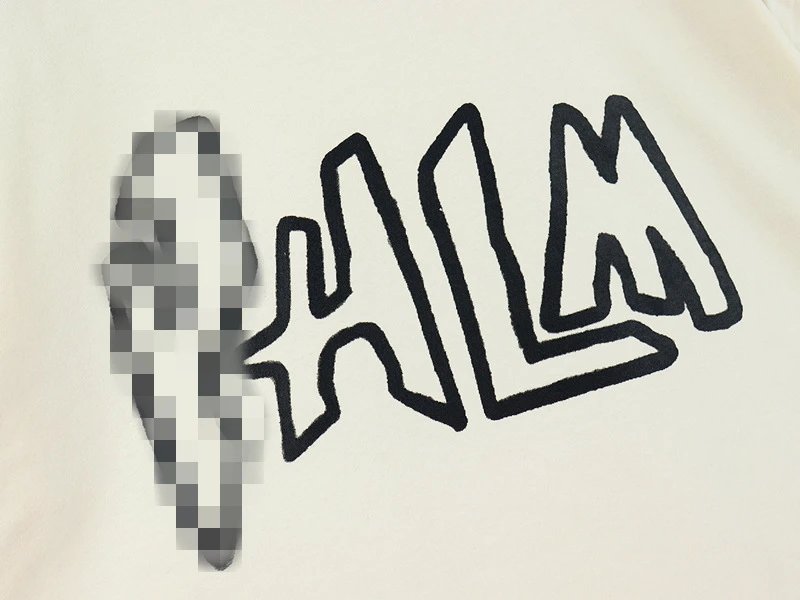 Streetwear Flame Graphic Cotton Tee Ivory - Gallery Image 9 - Detailed View
