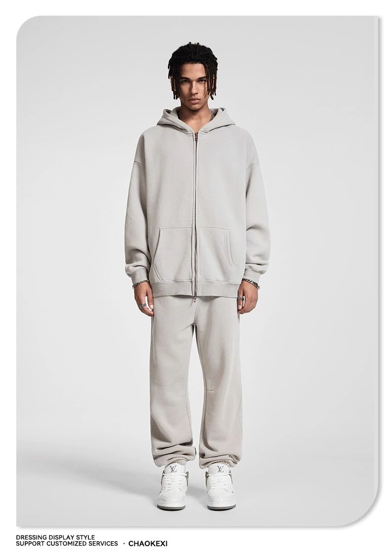 Winter Cotton Blend Joggers Sweatpants in Rose - Gallery Image 14 - Detailed View