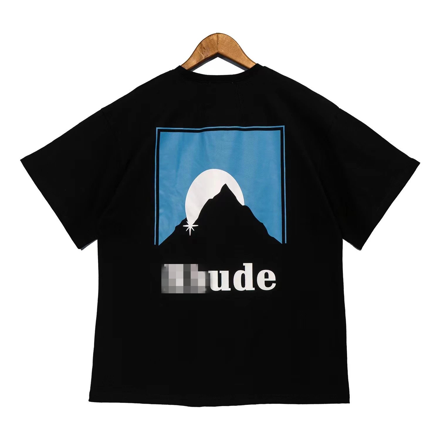Rhude Sunset Print Tee Black - Gallery Image 3 - Detailed View