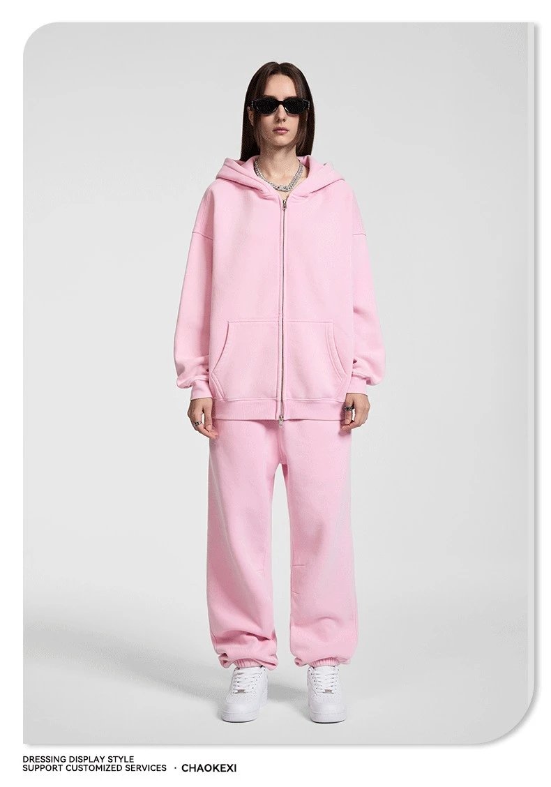 Winter Cotton Blend Joggers Sweatpants in Rose - Gallery Image 12 - Detailed View