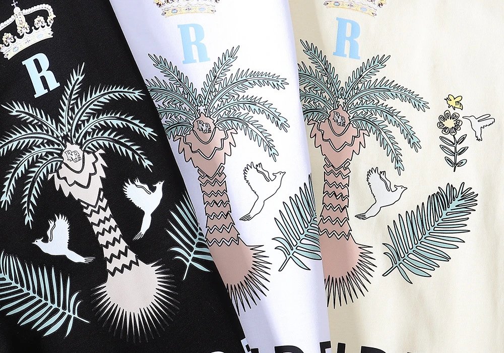 Rhude Island Palm Graphic Tee Multicolor - Gallery Image 8 - Detailed View