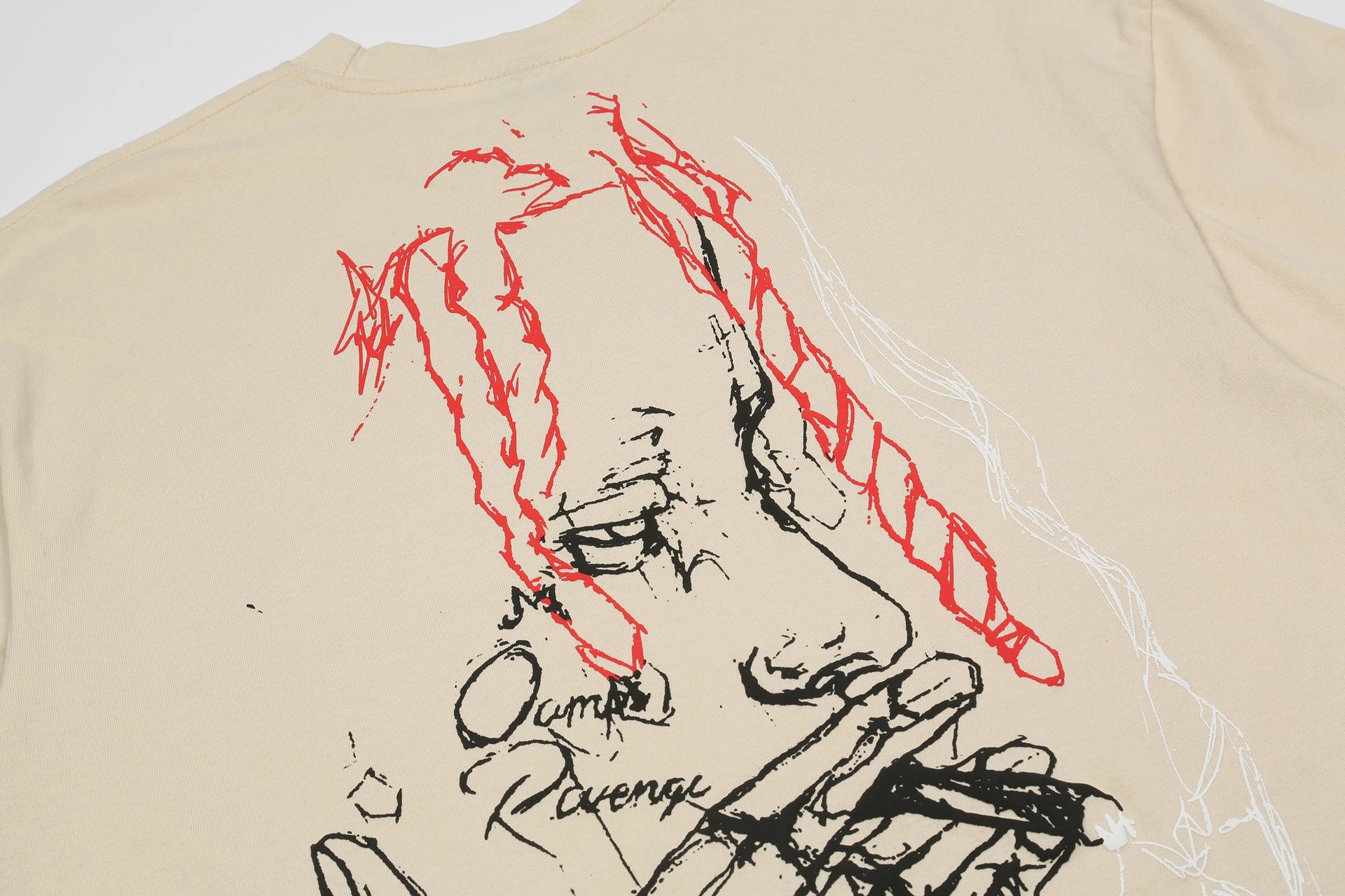 Vintage Graphic Streetwear Tee Ebony Black - Gallery Image 11 - Detailed View