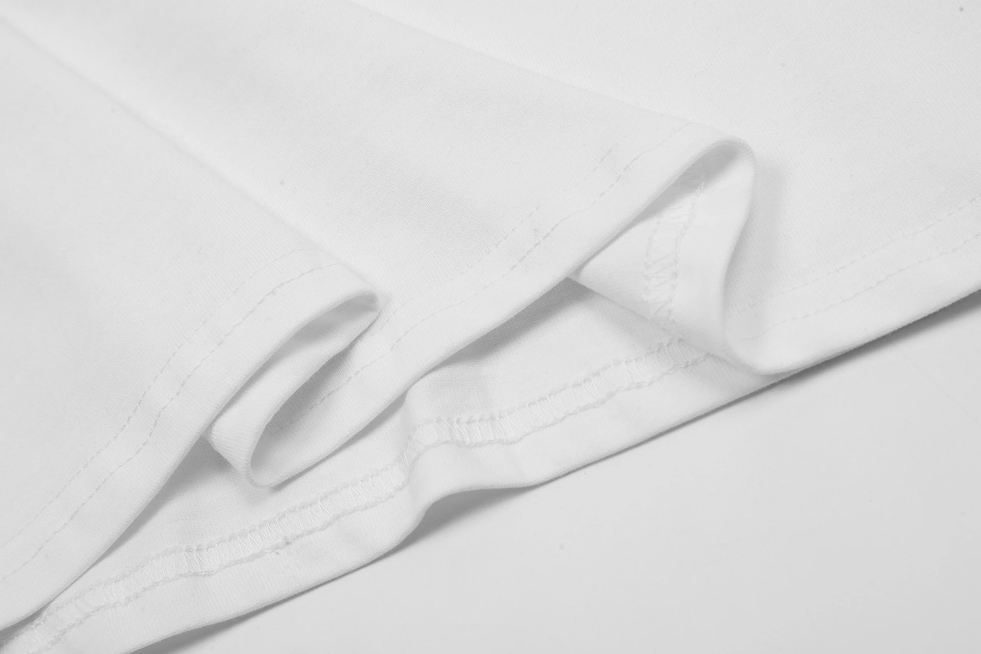 Streetwear Graphic Cotton T-Shirt Ivory - Gallery Image 9 - Detailed View