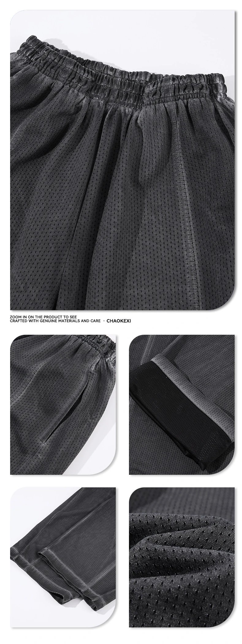 Retro Mesh Jacket Set Men's Workwear Graphite - Gallery Image 8 - Detailed View
