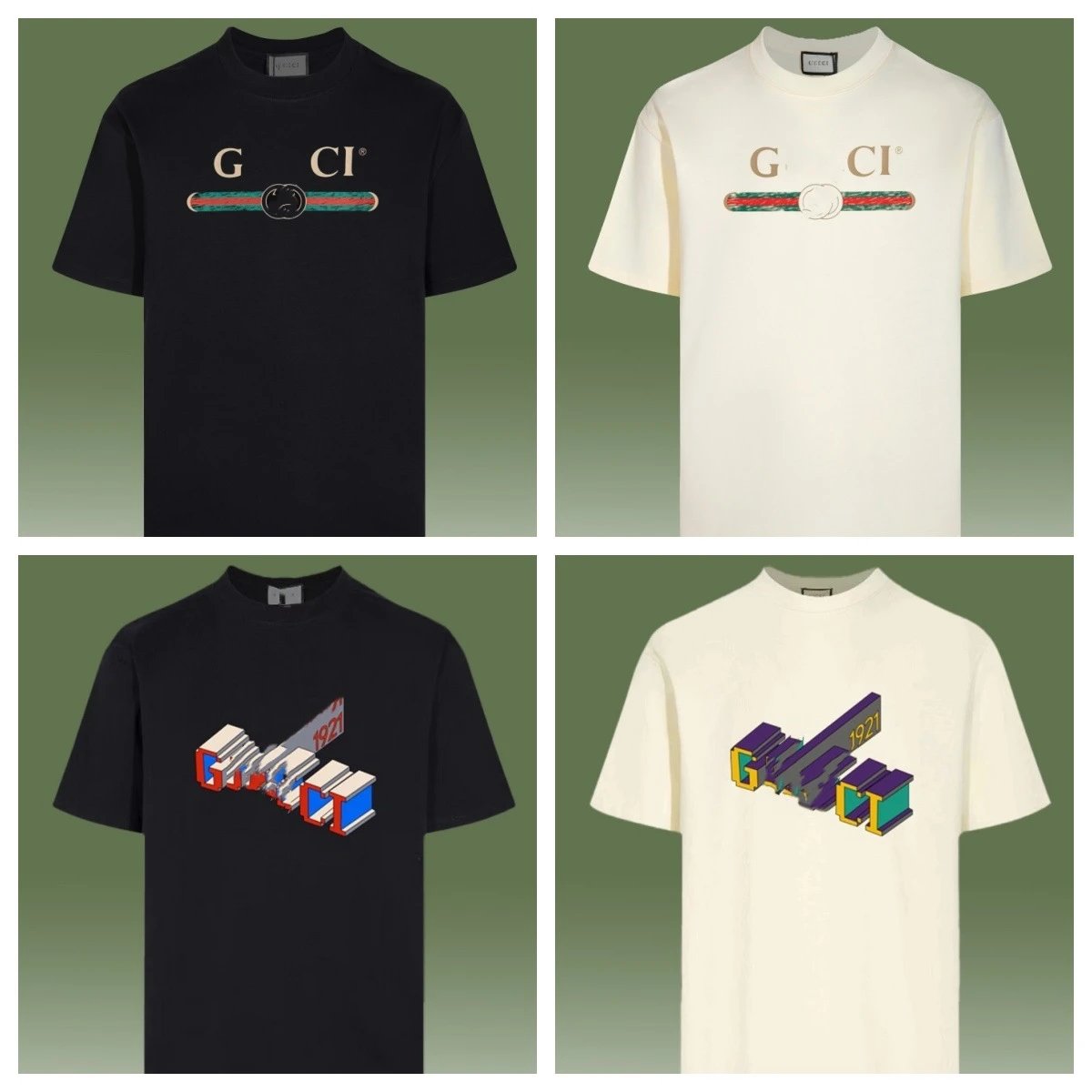 Classic Letter Print Cotton Unisex Tee Ecru - Gallery Image 8 - Detailed View