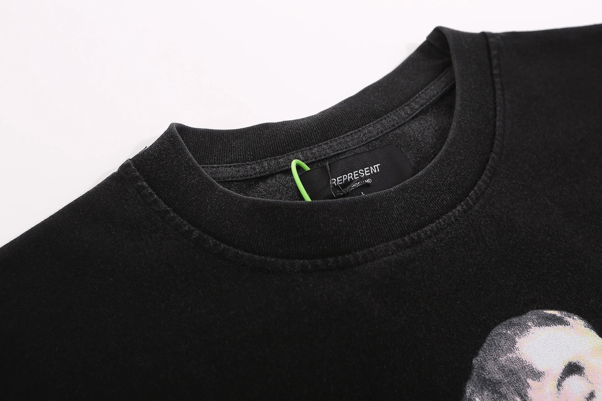 Represent Washed Band T-shirt Black - Gallery Image 4 - Detailed View