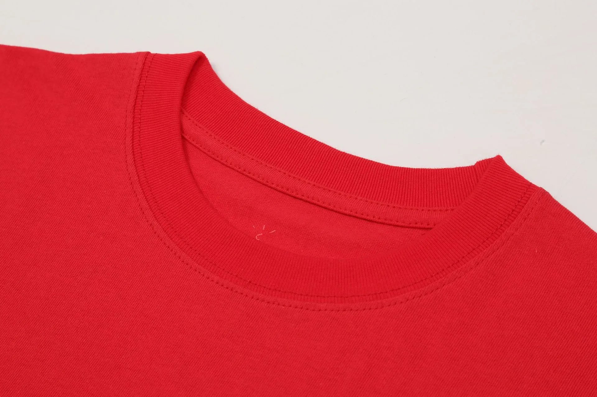 Street Style Cotton Graphic Tee Crimson Red - Gallery Image 6 - Detailed View