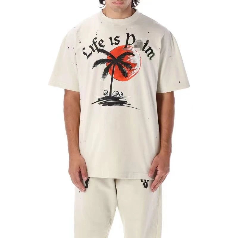 Street Skull Palm Tree Tee Ivory - Gallery Image 10 - Detailed View