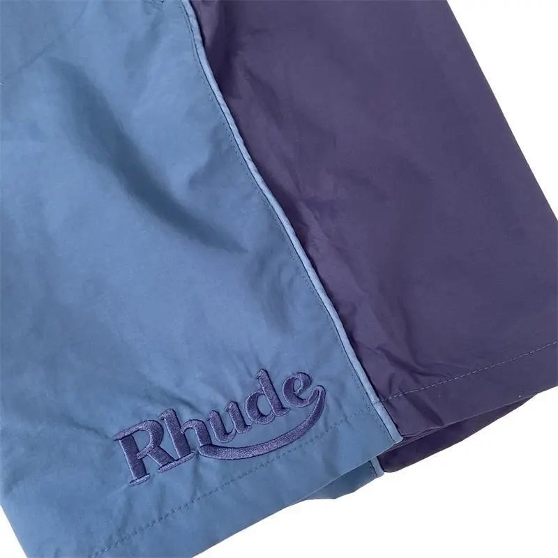 Rhude Embroidered Colorblock Shorts Multicolor - Gallery Image 10 - Detailed View