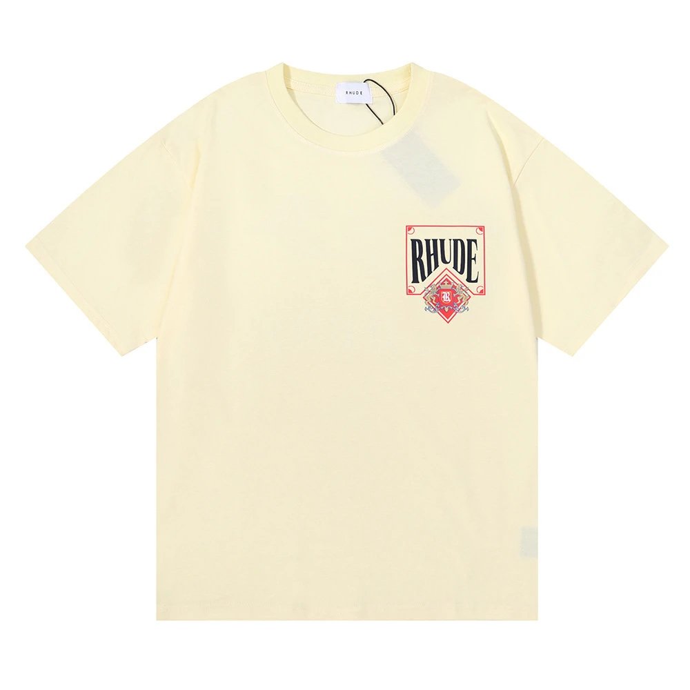 Rhude Card Print Tee White - Gallery Image 5 - Detailed View