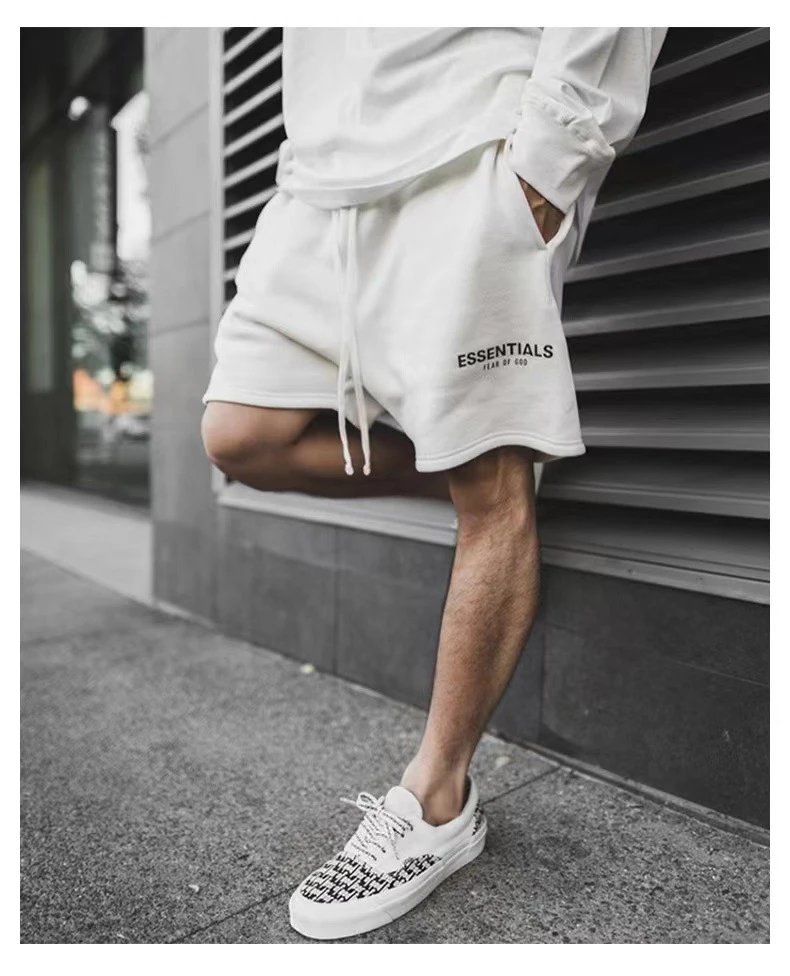 Reflective Embroidered Shorts Ivory - Gallery Image 12 - Detailed View