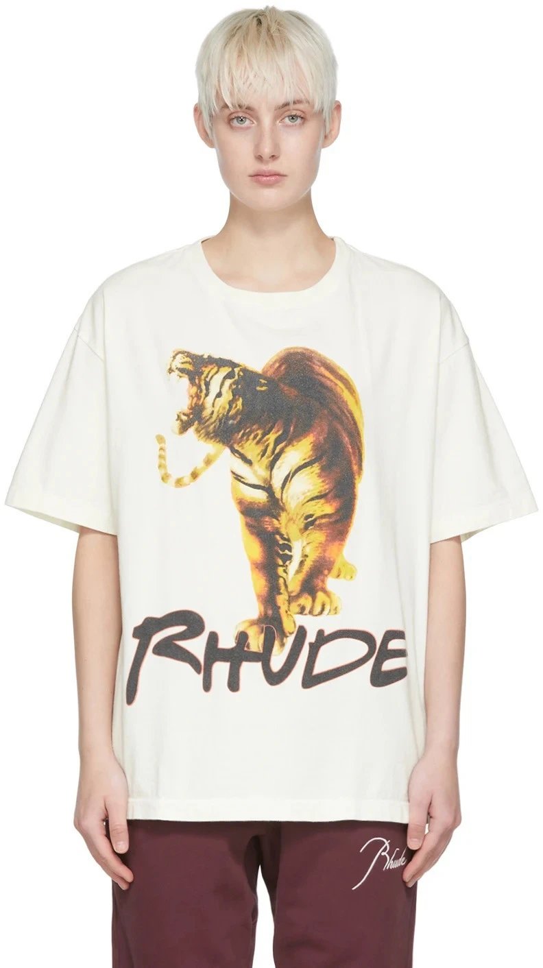 Rhude Tiger Print T-shirt Multicolor - Gallery Image 10 - Detailed View