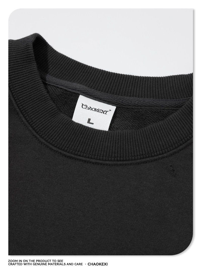 CHAOKEXI Heavyweight Crewneck Multi-Color - Gallery Image 14 - Detailed View