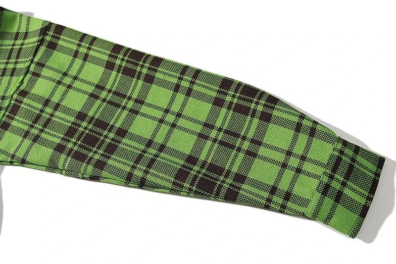 Palm Angels Plaid Overshirt Green - Gallery Image 7 - Detailed View