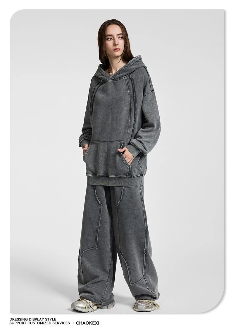 CHAOKEXI Washed Hoodie Multi-Color - Gallery Image 6 - Detailed View