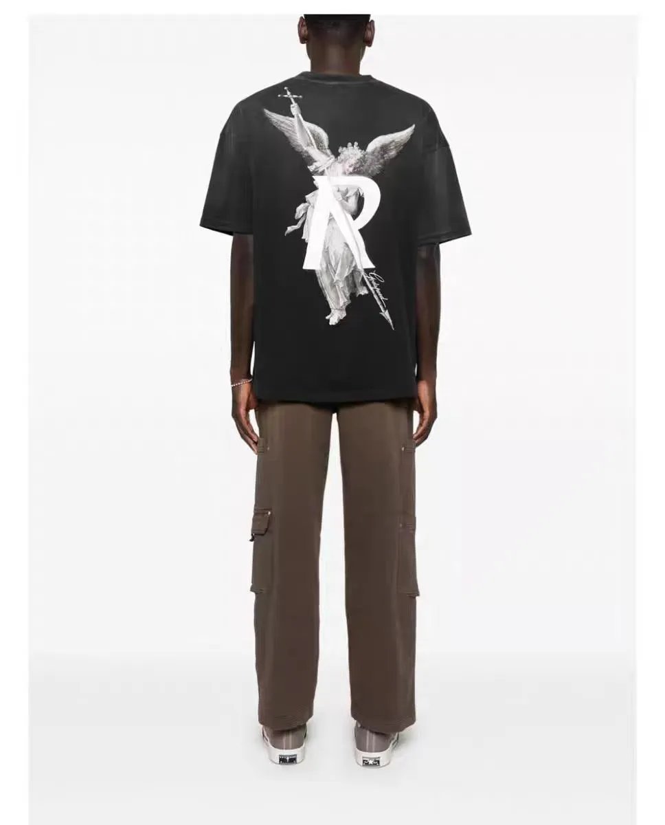 REPRESENT Angel Graphic T-Shirt Black - Gallery Image 3 - Detailed View