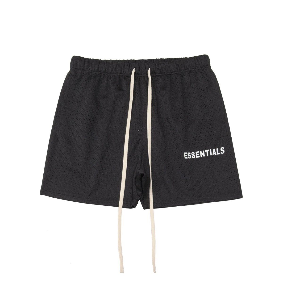 Mesh Drawstring Streetwear Shorts Mustard Yellow - Gallery Image 2 - Detailed View
