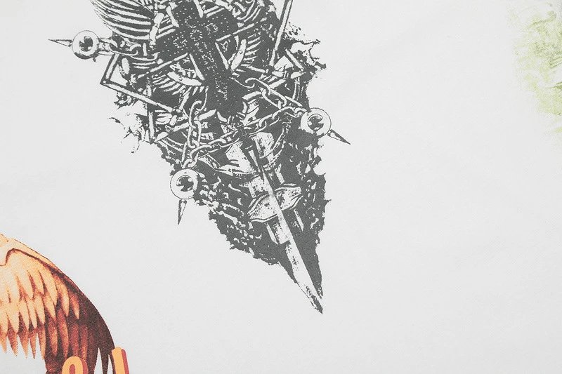 Vintage Graphic Cotton Tee White - Gallery Image 8 - Detailed View