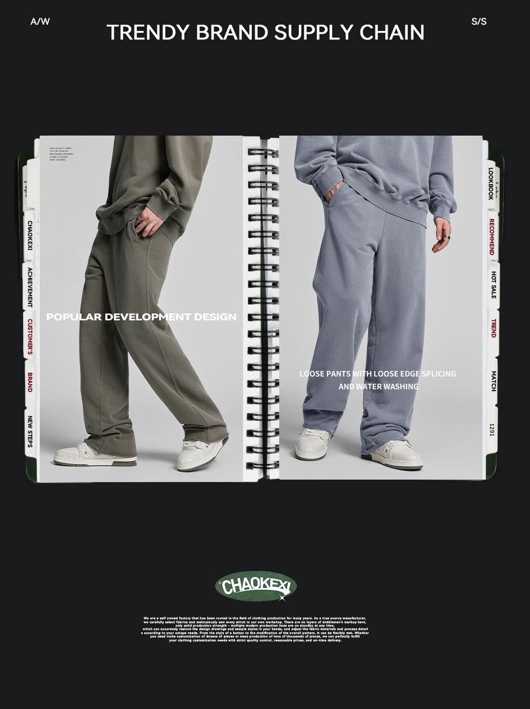 Casual Cotton Men's Sweatpants Straight-Leg - Ash Gray - Gallery Image 8 - Detailed View