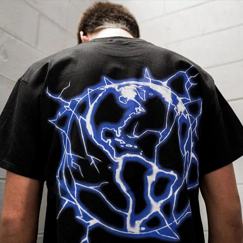 Streetwear Lightning Tee Obsidian - Gallery Image 10 - Detailed View