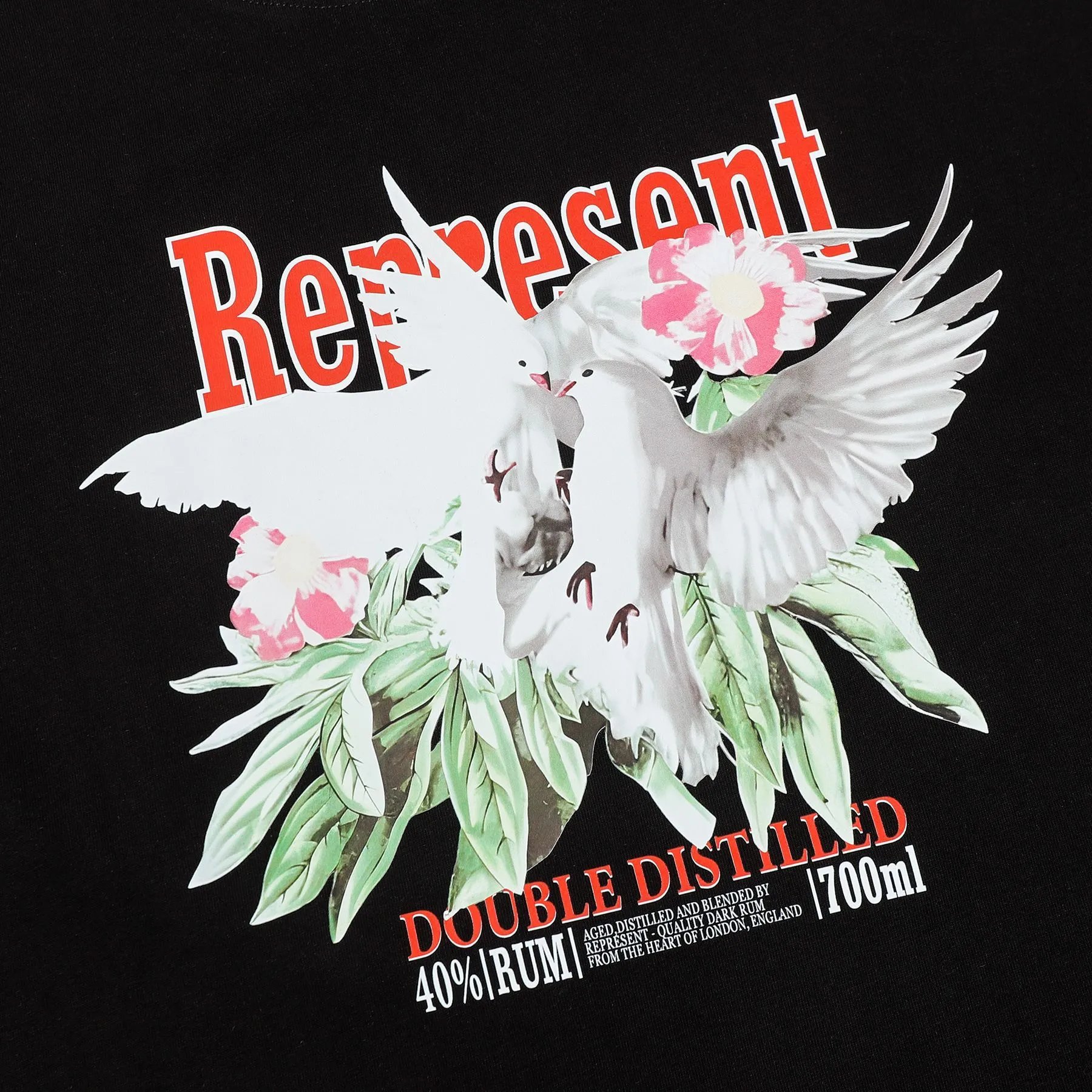 REPRESENT White Dove Print Tee Multi - Gallery Image 11 - Detailed View