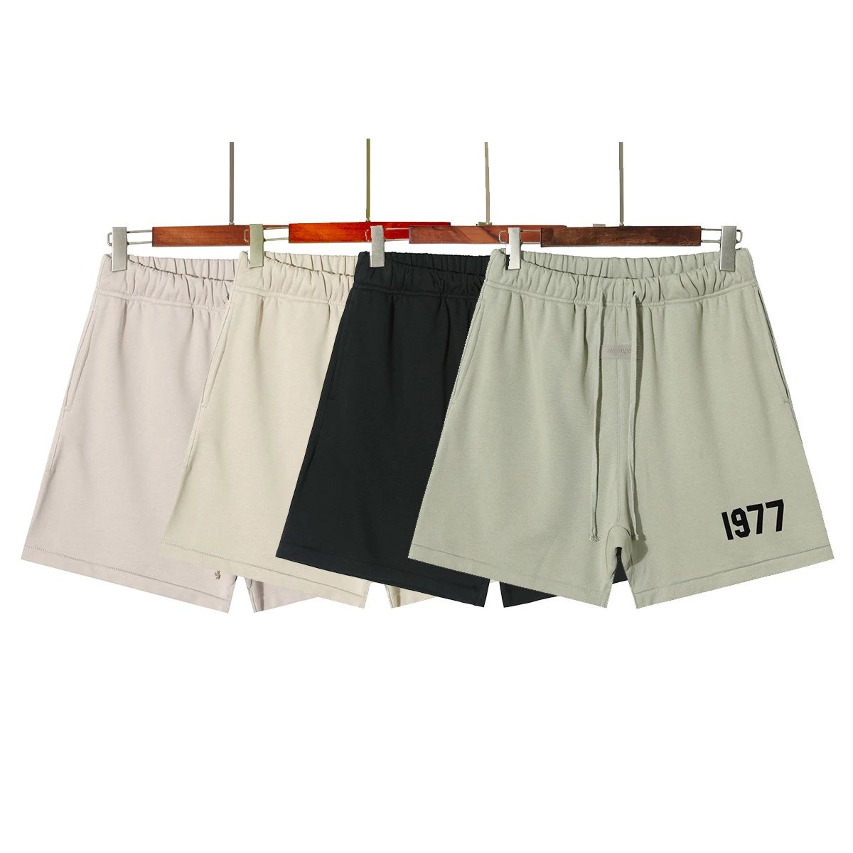 High Street Fleece Drawstring Shorts Sage - Gallery Image 1 - Detailed View