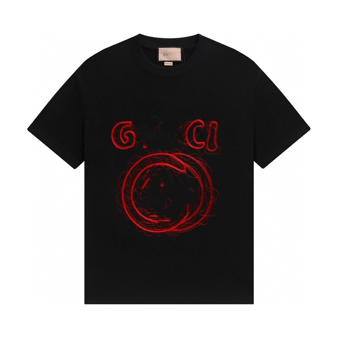 Casual Cotton Unisex Tee Graphic Print Onyx - Gallery Image 11 - Detailed View
