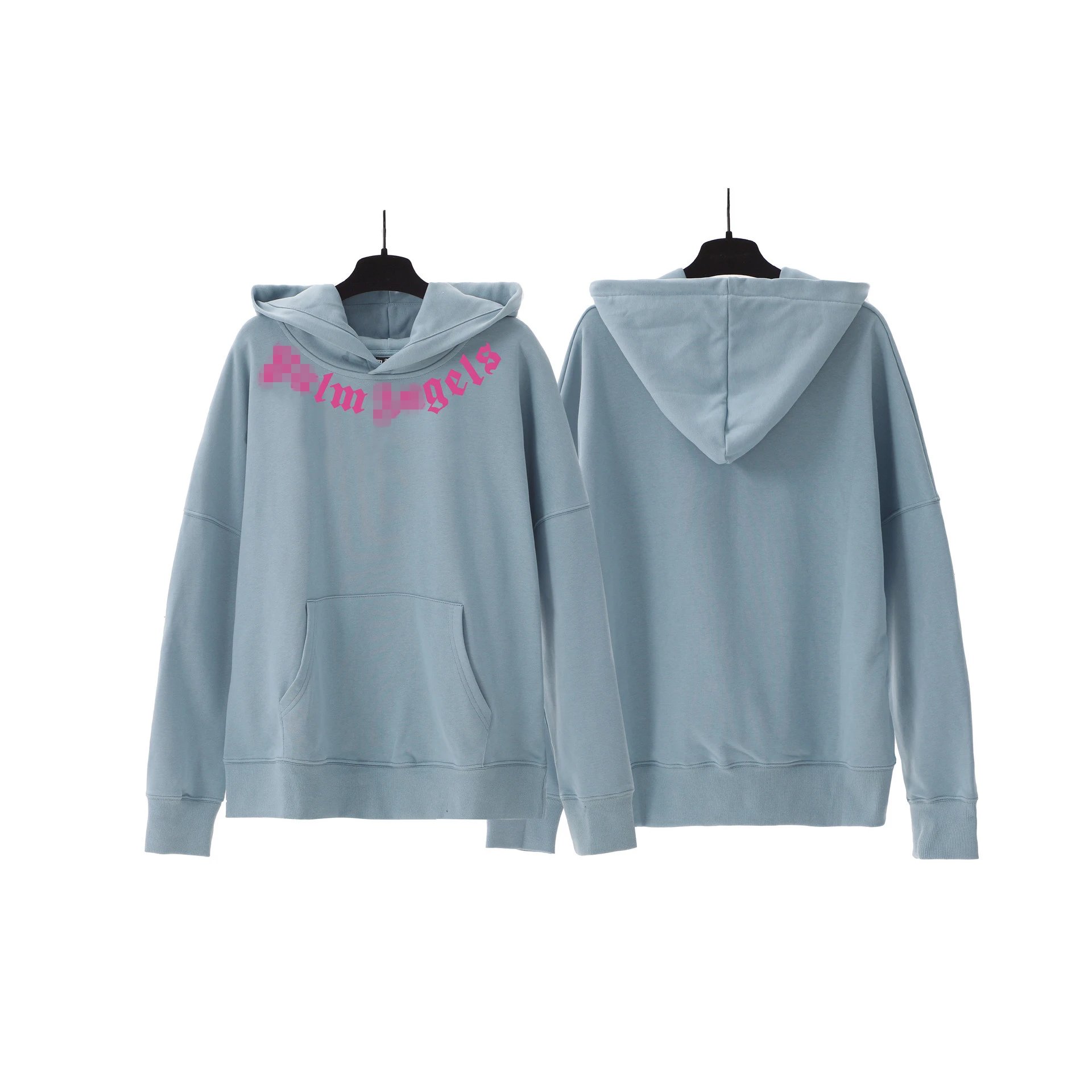 Palm Angels Logo Hoodie Light Blue - Palm Angels - Cnfans - $36.13