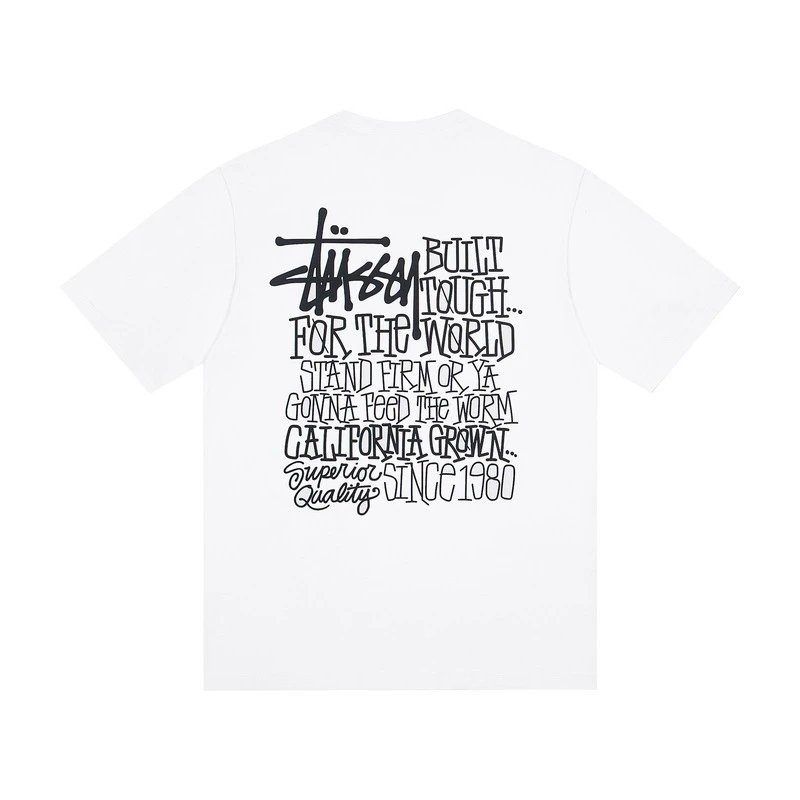 Streetwear Graphic Print Tee Unisex Cotton Snow White - Stussy - Cnfans - $19.35