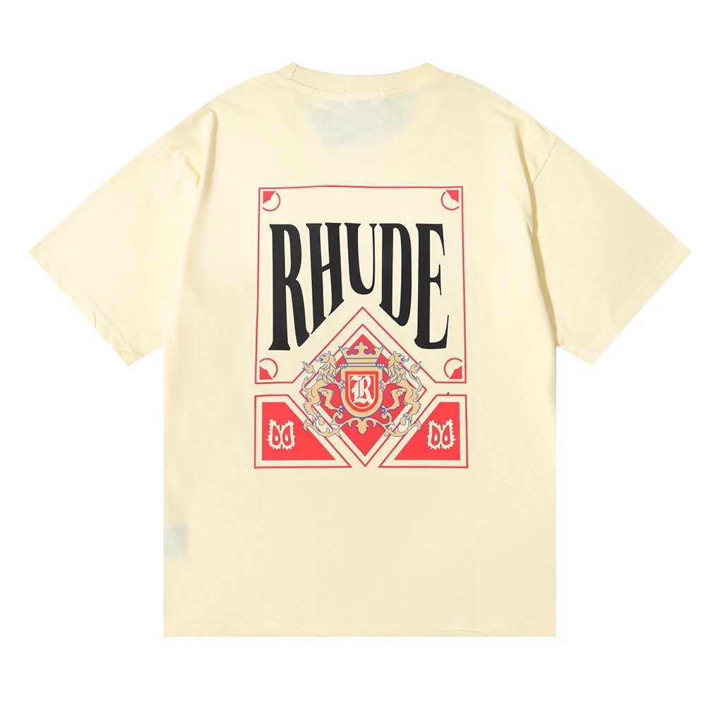 Rhude Card Print Tee White - Gallery Image 6 - Detailed View
