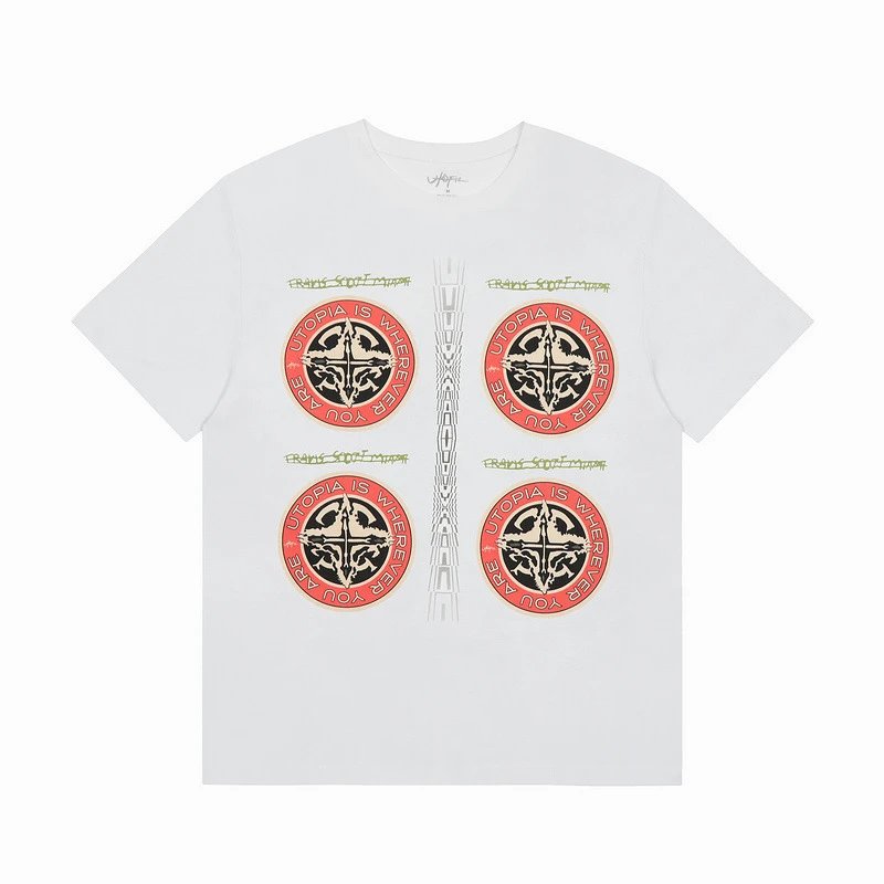 Street Graphic Cotton Unisex T-Shirt Ivory - Gallery Image 2 - Detailed View