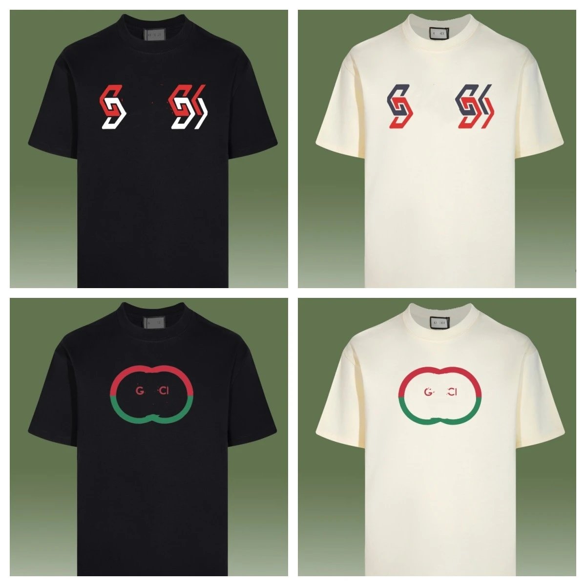 Classic Letter Print Cotton Unisex Tee Ecru - Gallery Image 6 - Detailed View