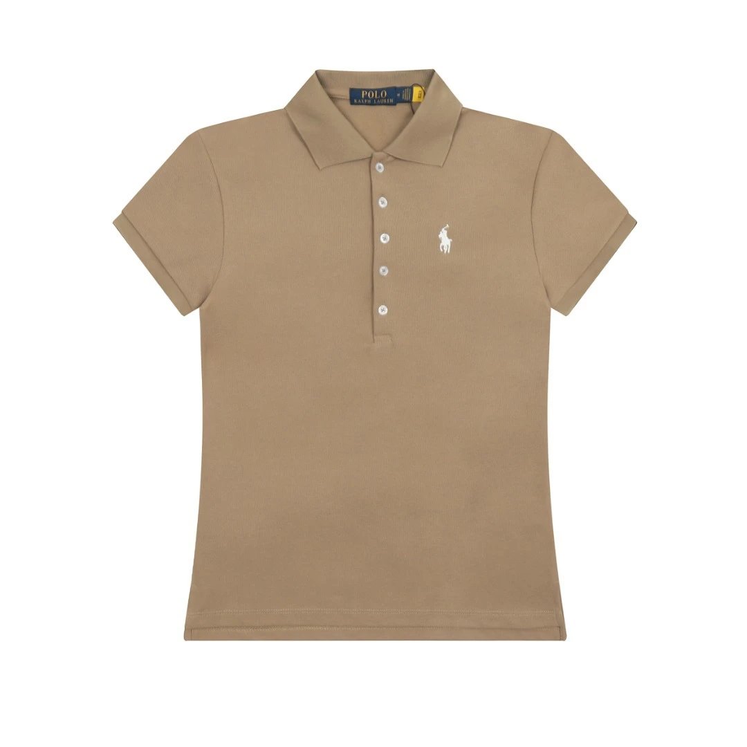 Casual Cotton Slim Fit Women Polo Shirt Sea Spray - Gallery Image 8 - Detailed View