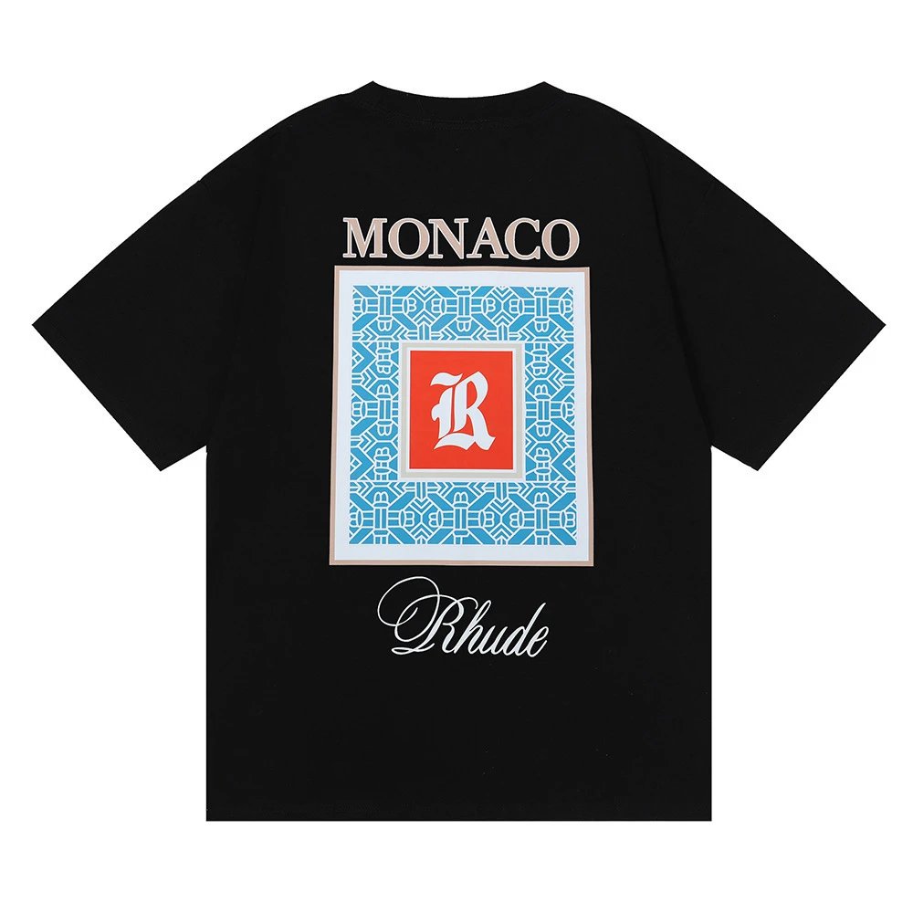 Rhude Monaco Print T-Shirt Multicolor - Gallery Image 7 - Detailed View