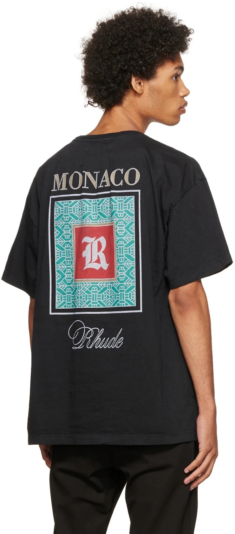 Rhude Monaco Print T-Shirt Multicolor - Gallery Image 9 - Detailed View