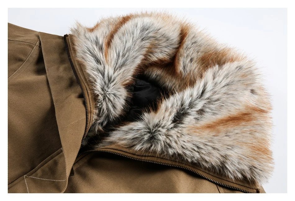 Women's Winter Oversized Faux Fur Bomber Jacket Camel - Gallery Image 7 - Detailed View