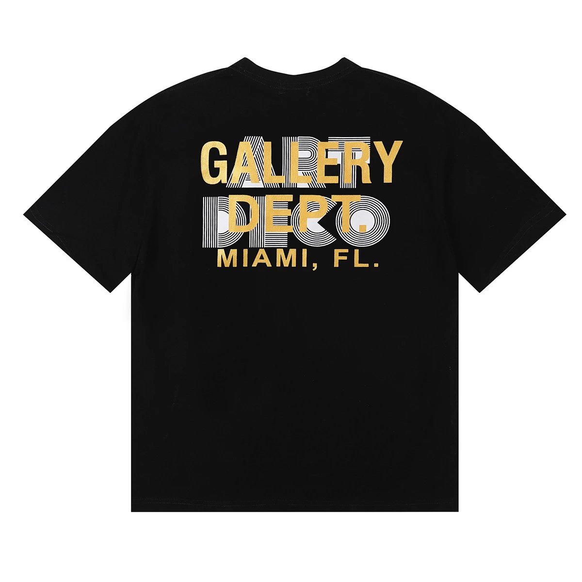 Gallery Dept Gold Print T-Shirt Pink - Gallery Image 4 - Detailed View