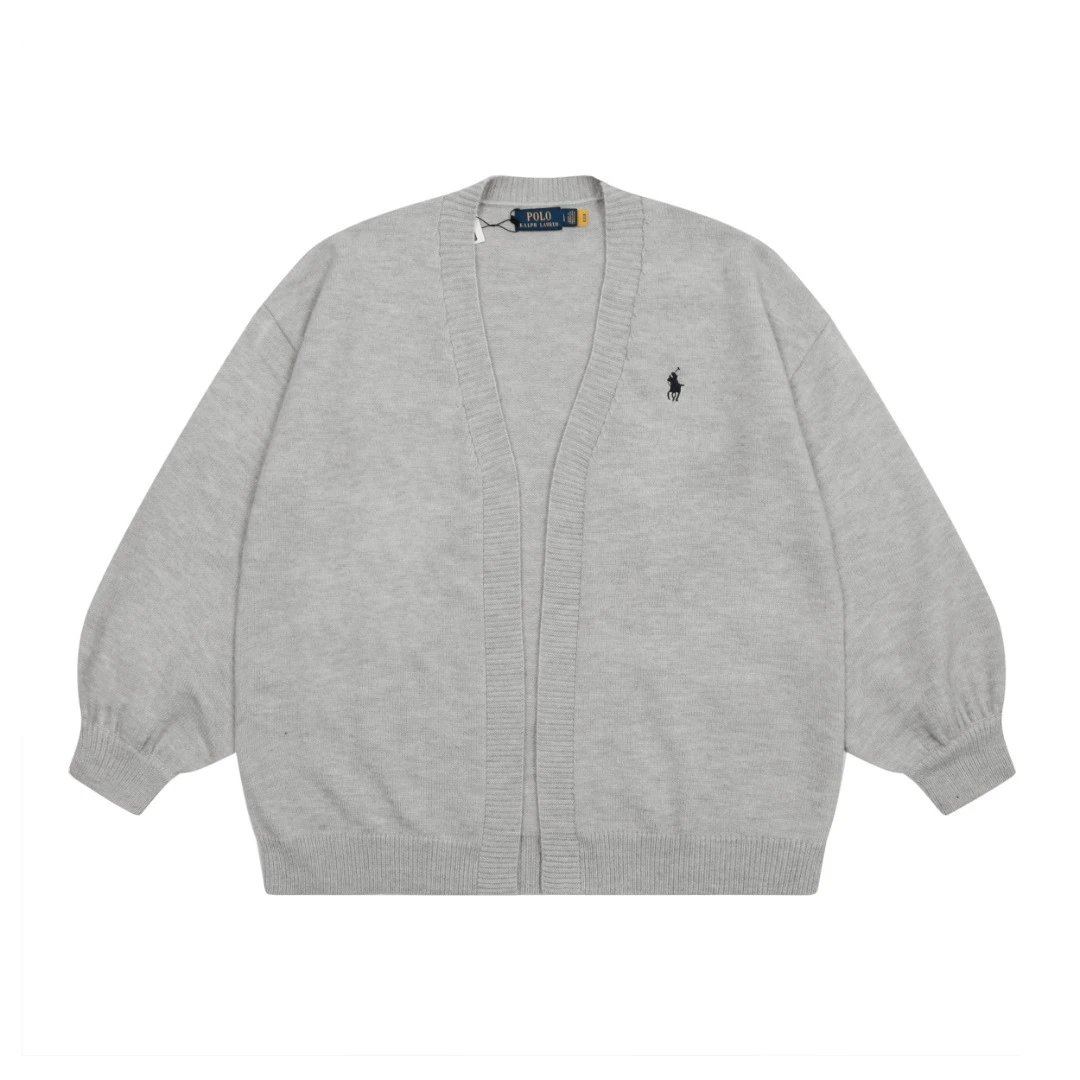 Vintage Knit Cardigan Mid-length Sweater Vermilion - Ralph Lauren - Cnfans - $37.74