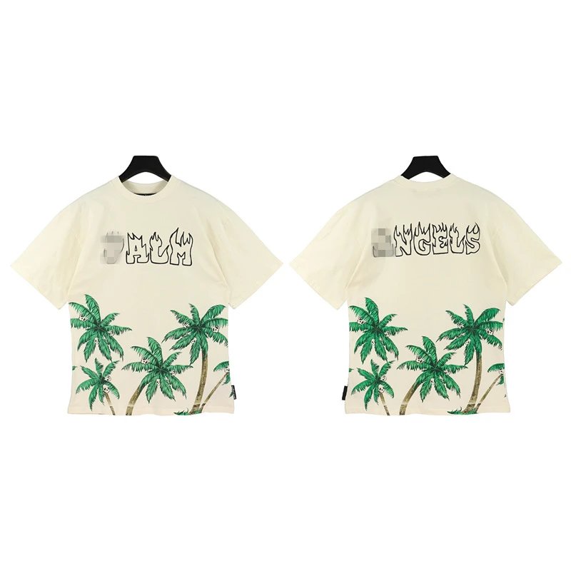 Vintage Cotton Skull Palm Tree Tee Ivory - Related Product - Cnfans