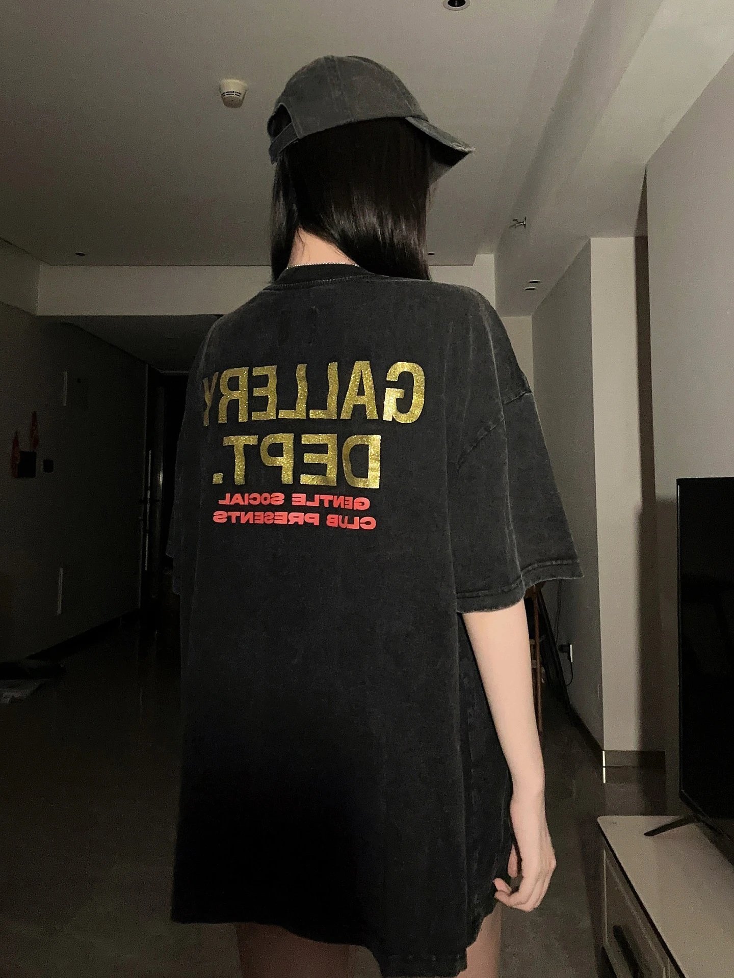 Gallery Dept Printed Wash Tee Black - Gallery Image 13 - Detailed View