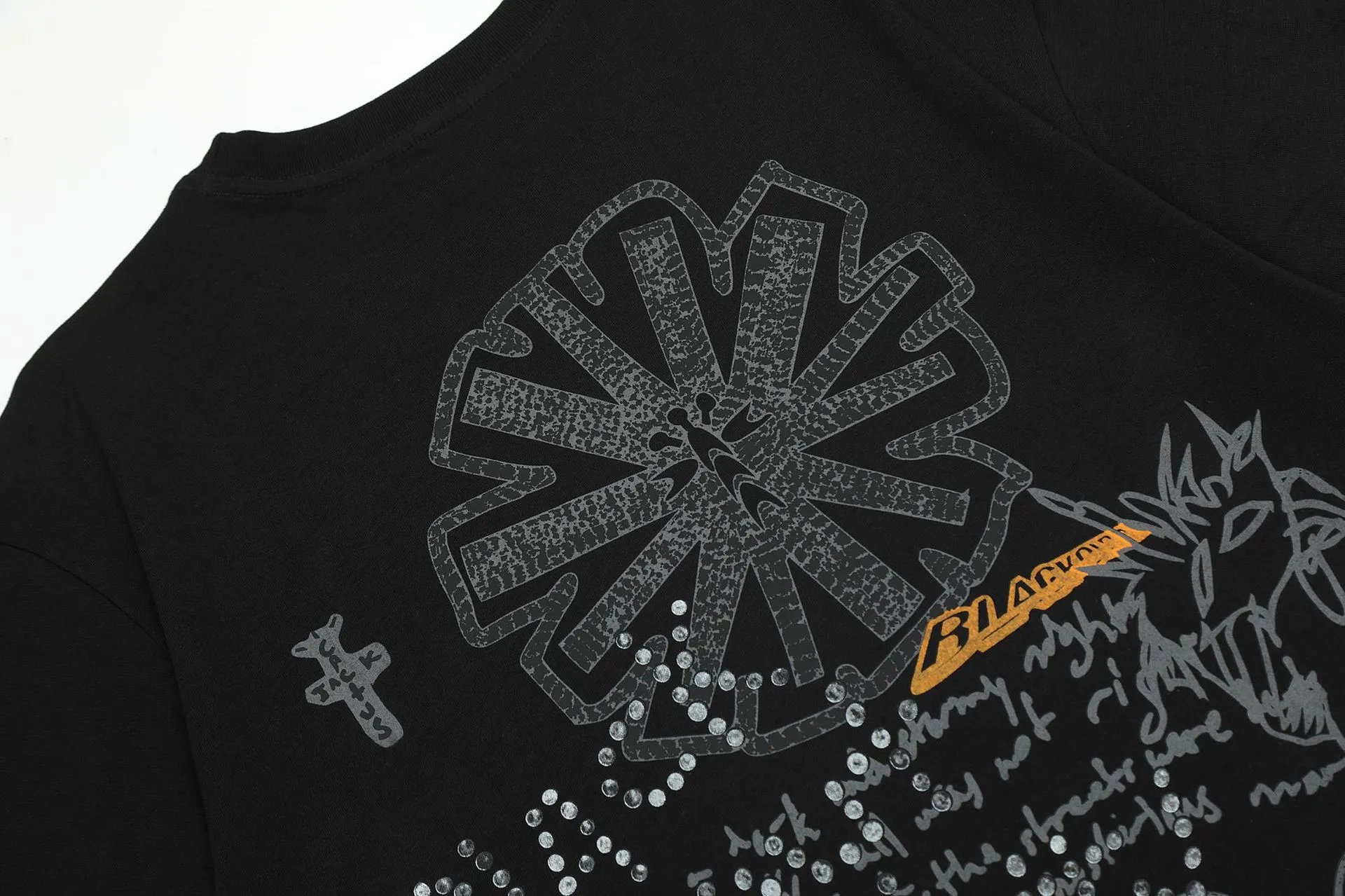 Street Graphic Cotton Tee Charcoal Black - Gallery Image 12 - Detailed View