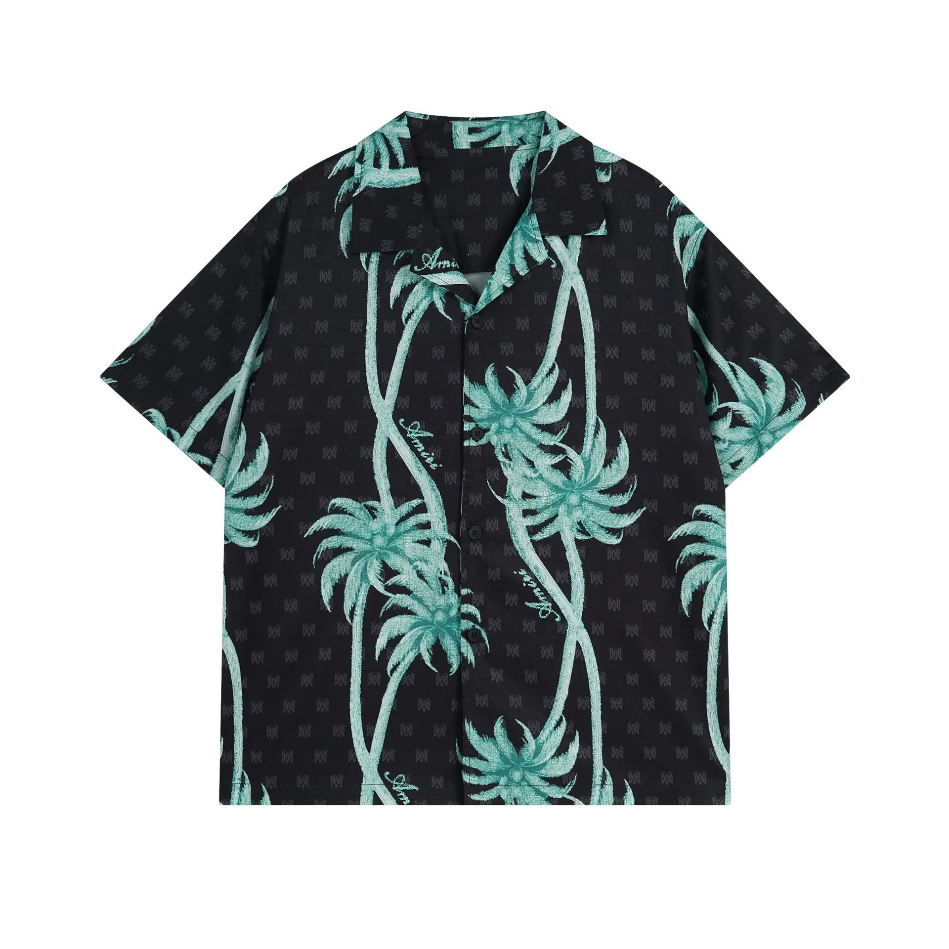 Palm Print Casual Set for Men Women - Ecru - Gallery Image 6 - Detailed View