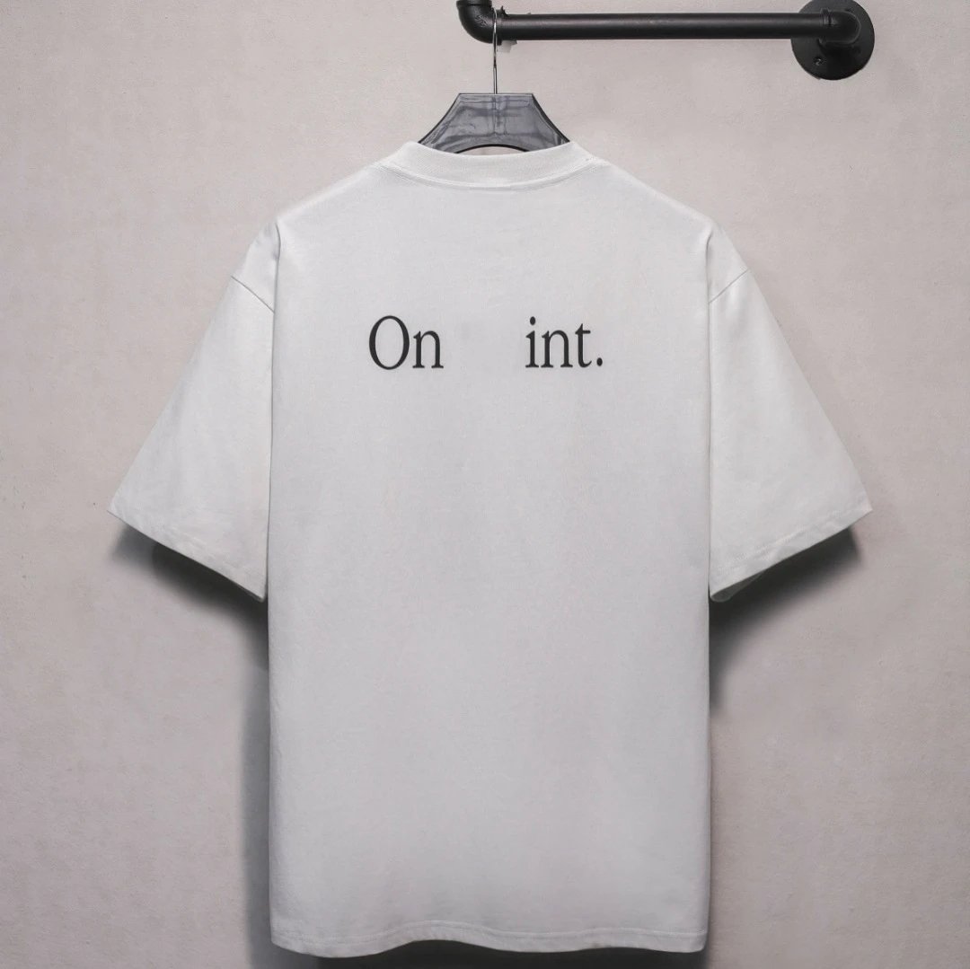 SS25 Unisex Oversized High Heel Pump Graphic Tee, Ecru - Gallery Image 4 - Detailed View