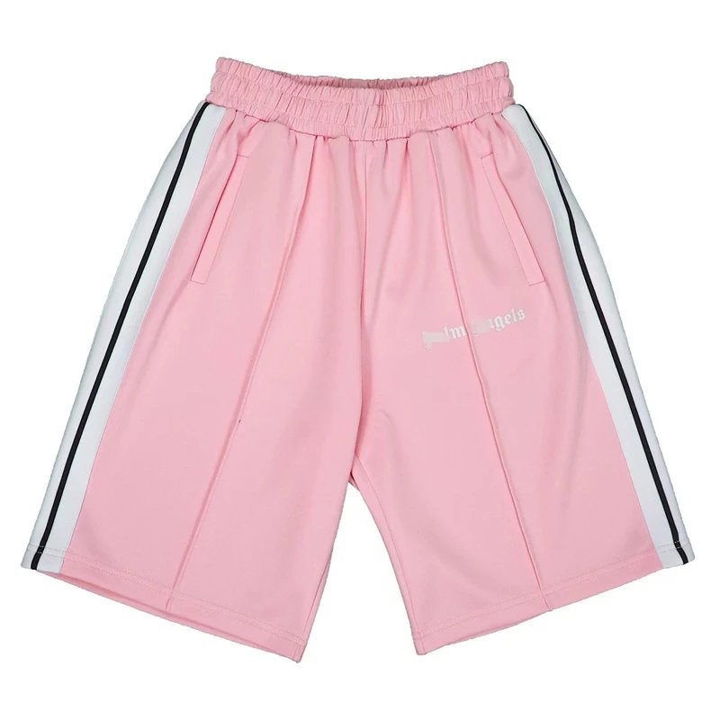 Street Style Stripe Shorts Elastic Waist Pink - Palm Angels - Cnfans - $22.90