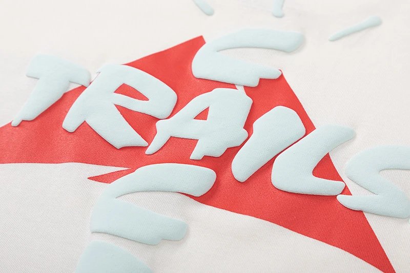 Streetwear Foam Print Tee Unisex Ivory Brown - Gallery Image 12 - Detailed View