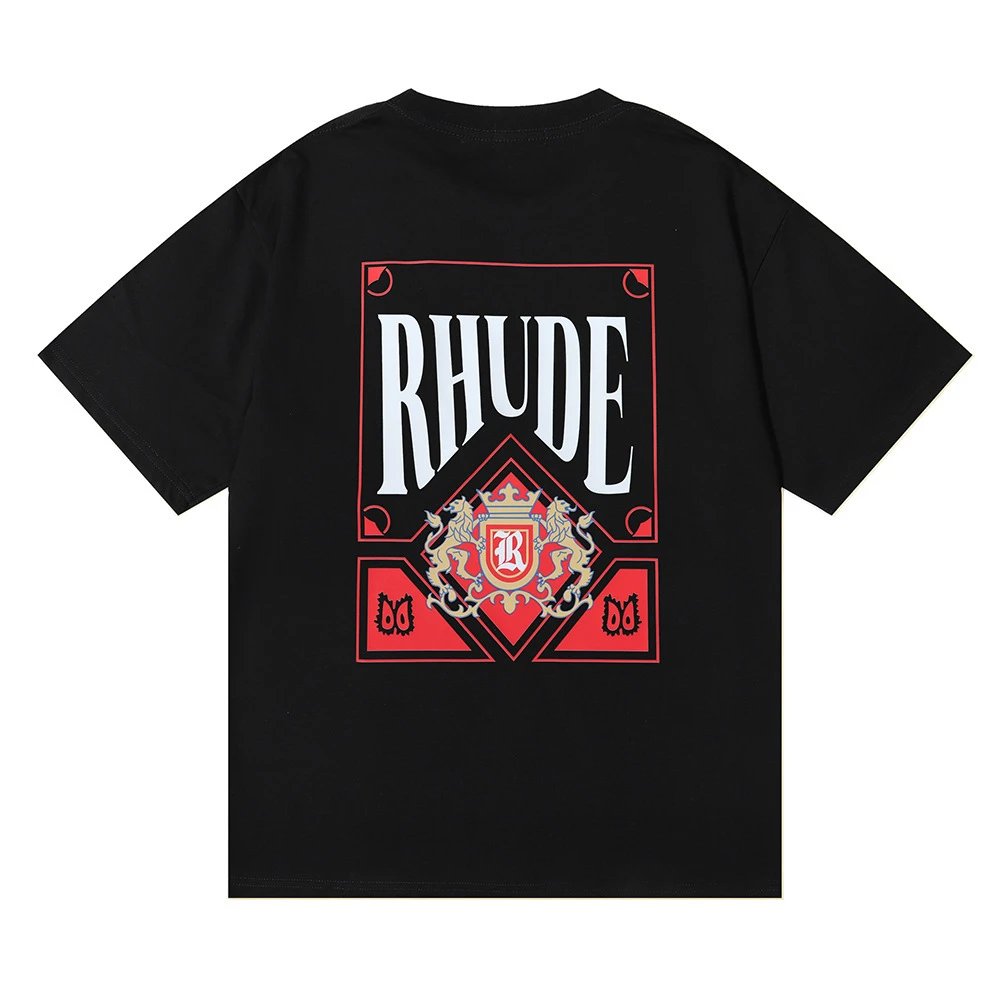 Rhude Card Print Tee White - High Quality Product Image - Cnfans